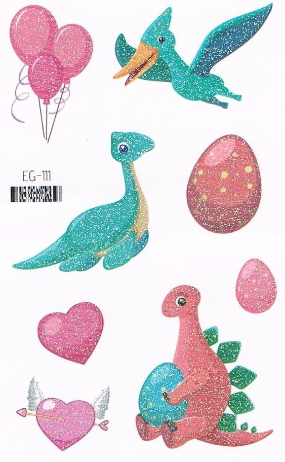  Washable tattoo shiny for children fish fish marine