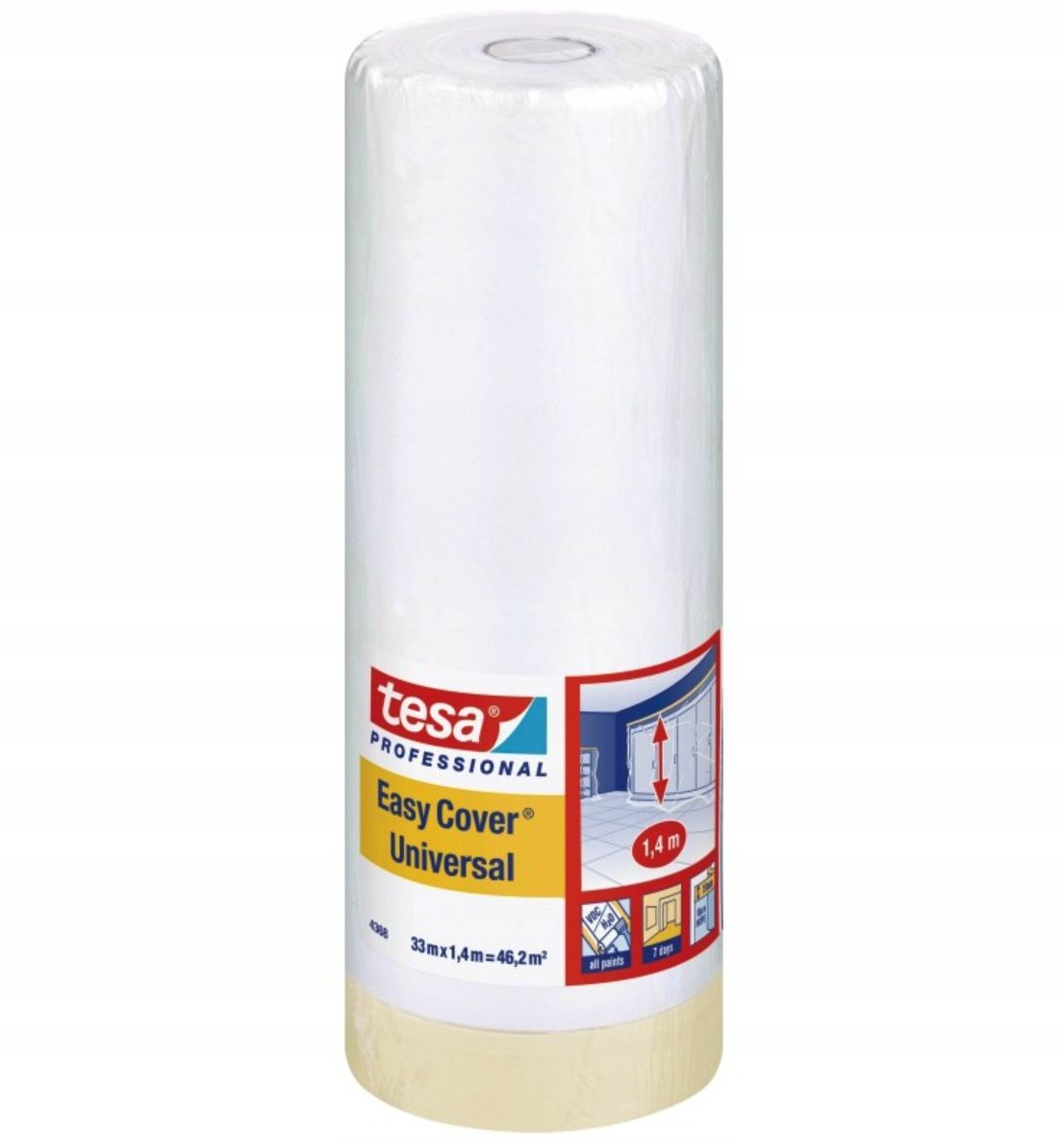  Aizsargplēve tesa 04368-00009-03 ar lenti glezna 140cm 33 metri