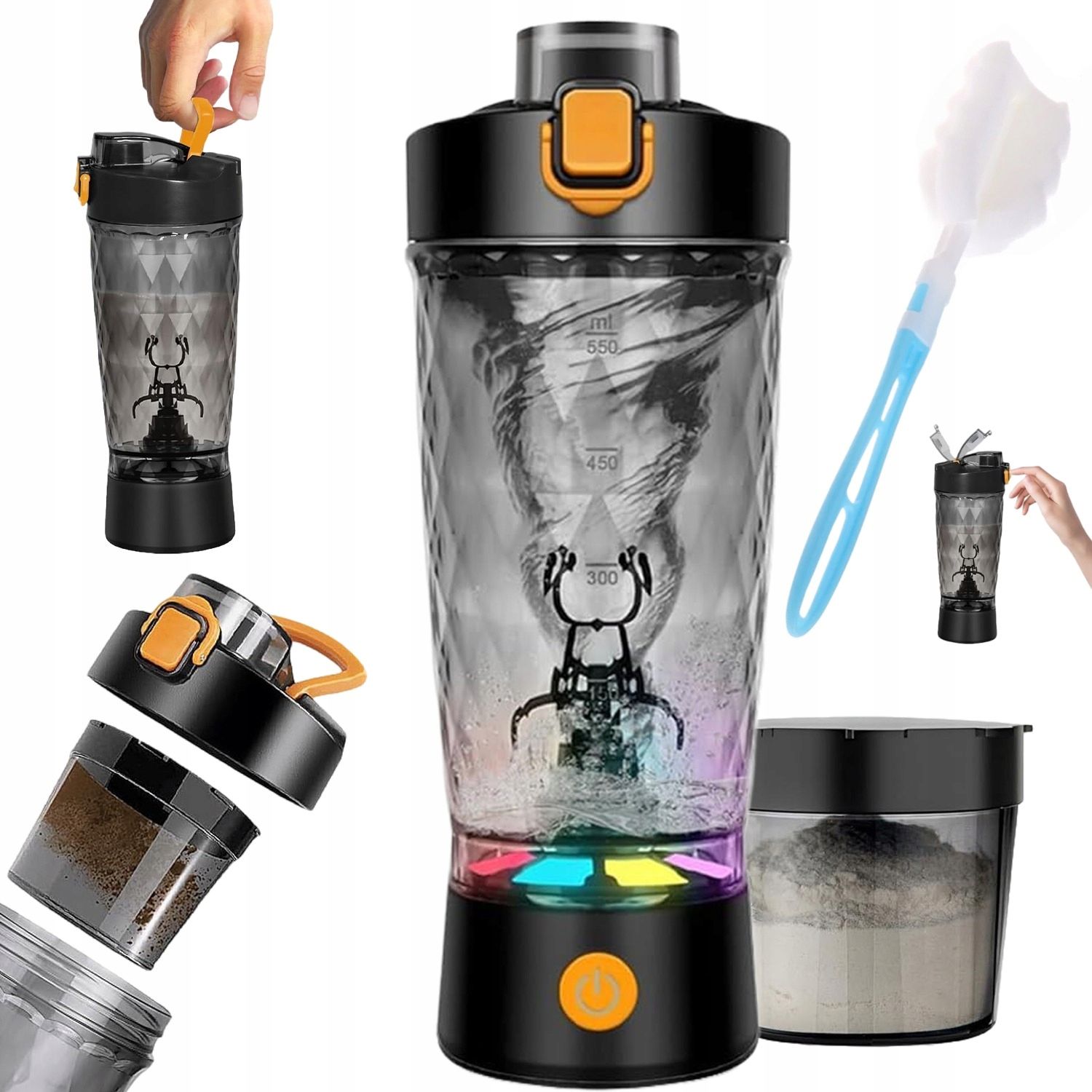  Electric food supplement blender tight bottle drinking fountain cocktail shaker 750ml 1200mah