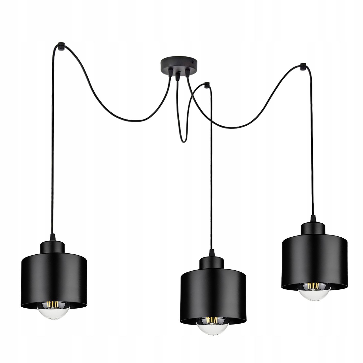  Ceiling lamp hanging lamp golden white modern 3x e27 for the living room