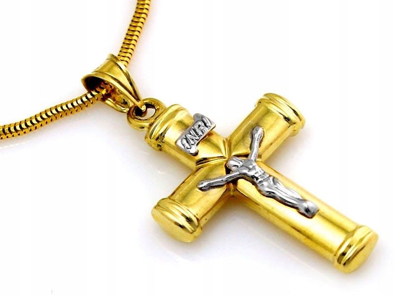  Prívesok elegantný zlatý 585 14k kríž bez kameňov váhy 1.48g za darček