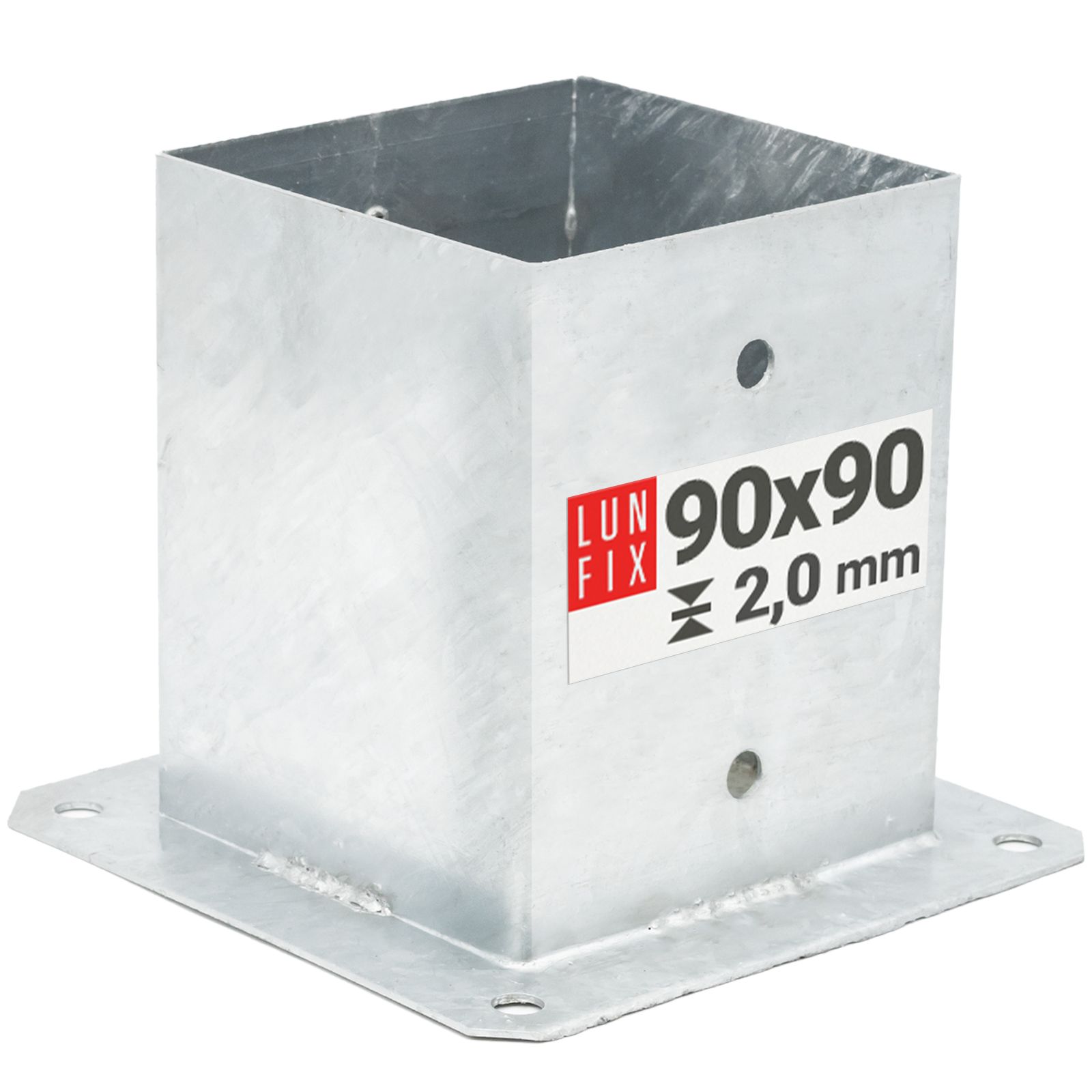  Skrutkovacia tyčová základňa 120x120mm kotva držiak na tyč psp4 pozinkované 1 ks.