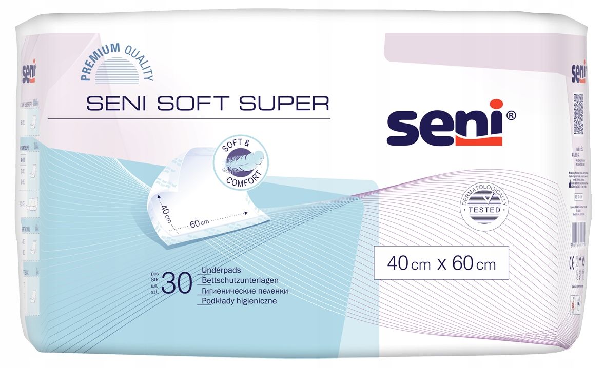  Hygienematten seni soft normal 40x60cm 30 stk.. schützend auf dem bett