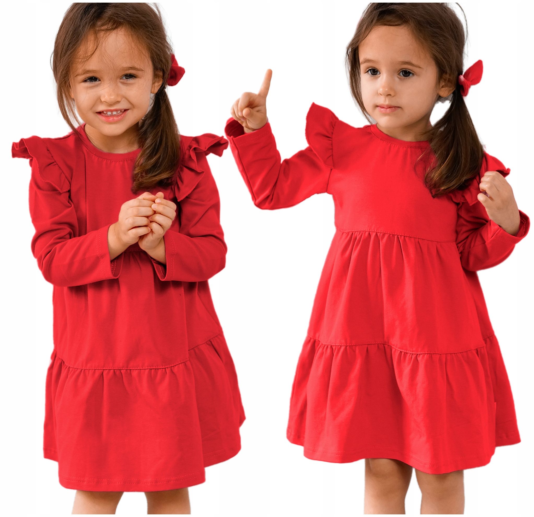  Rote farbe kleid für die feiertage für ein mädchen mit in falten tiana 134 baya