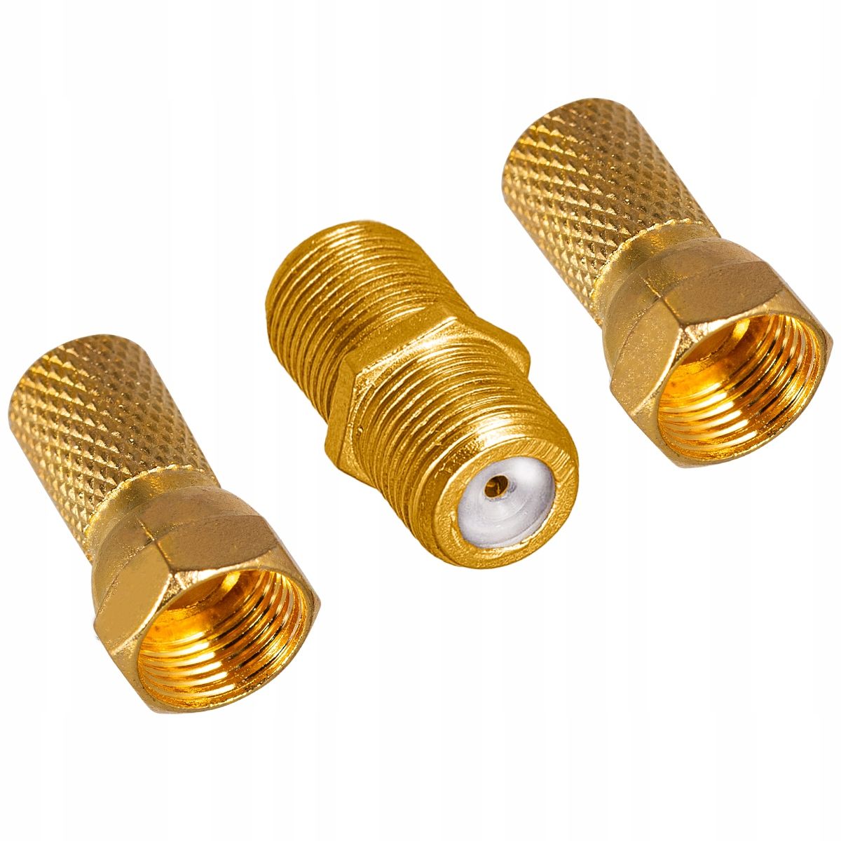  Set for connection connection cable antennas barrel + 2x plug f 6,8mm gold