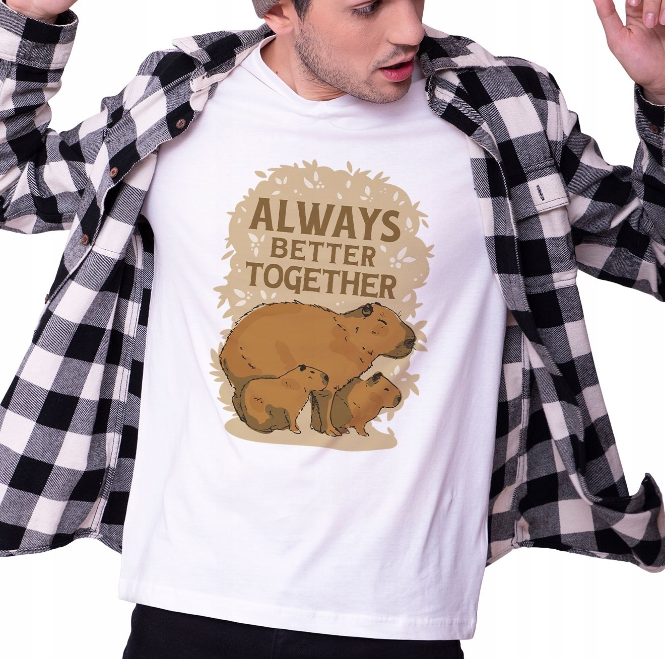  Herren-t-shirts mit kapibara lochy i drachen muster xxl
