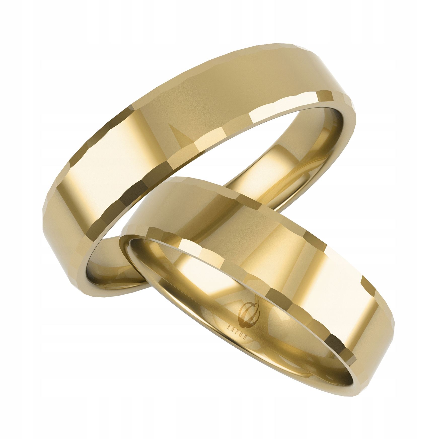  Golden eheringe mit herzmotiv pr.0,585 breite 5 mm