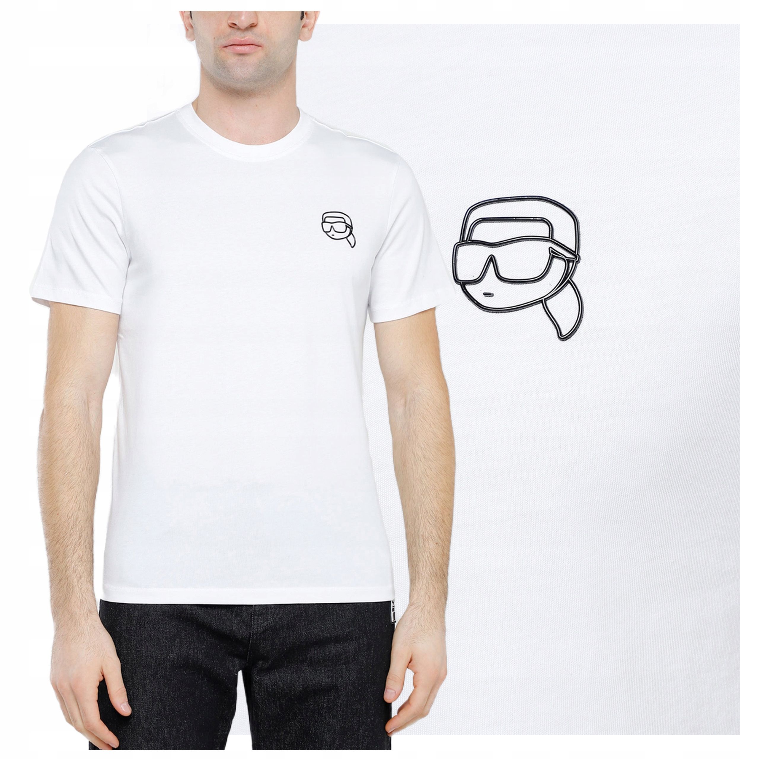  Karl lagerfeld meeste t-särgid puuvill basic valge väike logo r. m