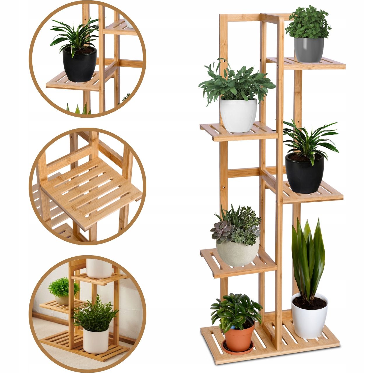  Pastatomas gėlių stovas regal ant gėlės augalai 6 lentynų aukšta kokybė 113x60