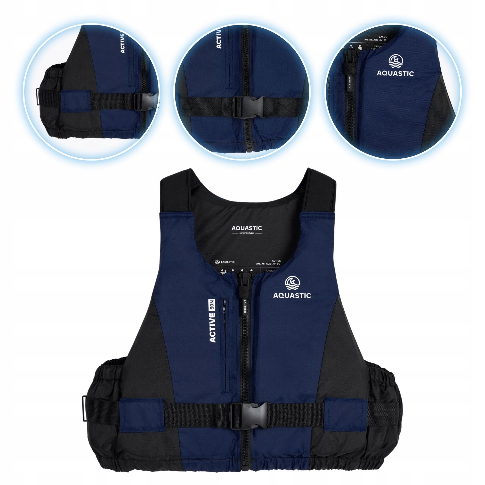  Ochranná vesta aquastic active 50n l pre kajaky sup