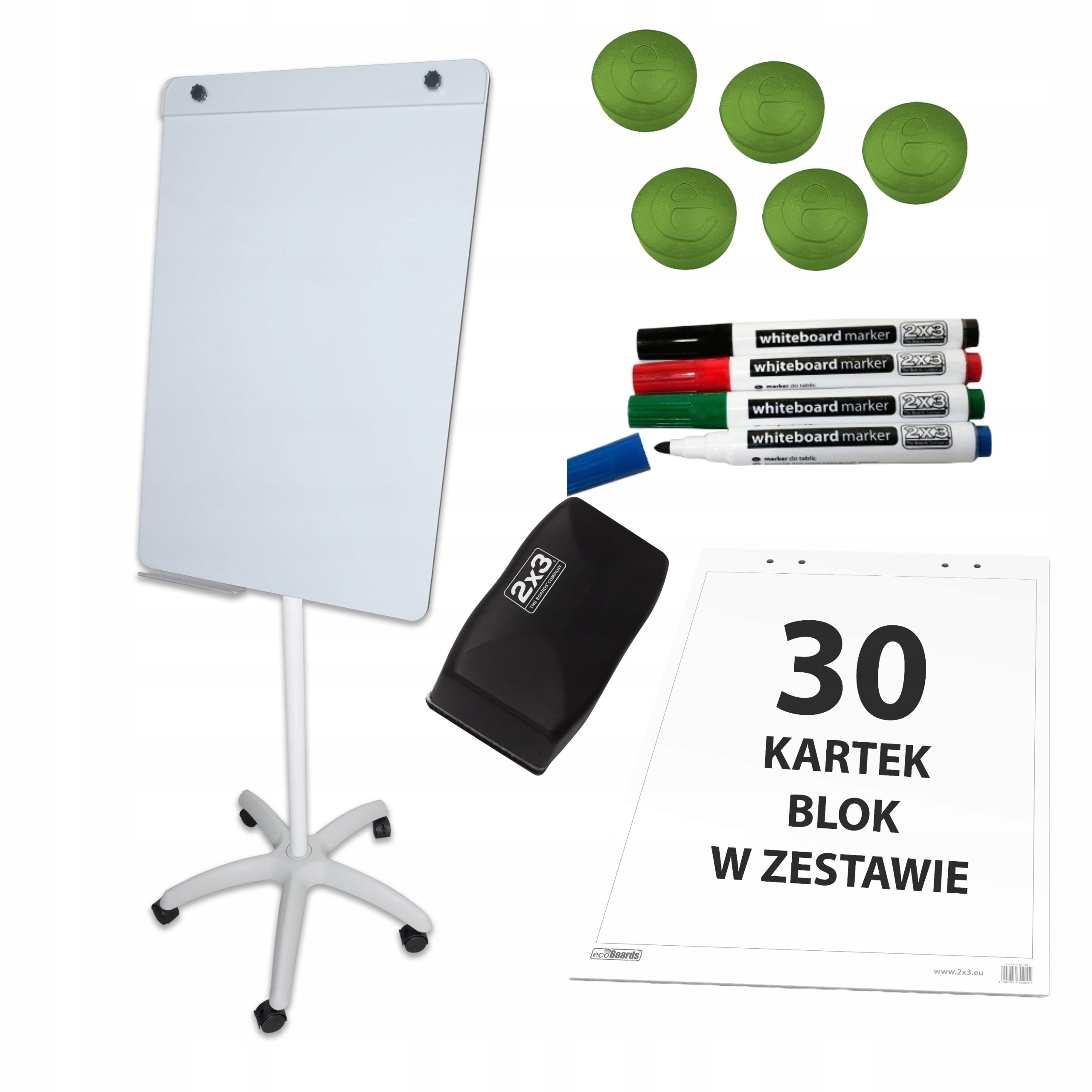  Prezentacinė lenta 60x90 cm magnetinio mobilus berėmis