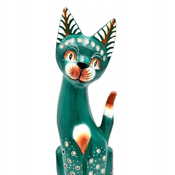  Katze kätzchen holzfigur wunderschön einzigartig dekoration oder geschenk 30cm
