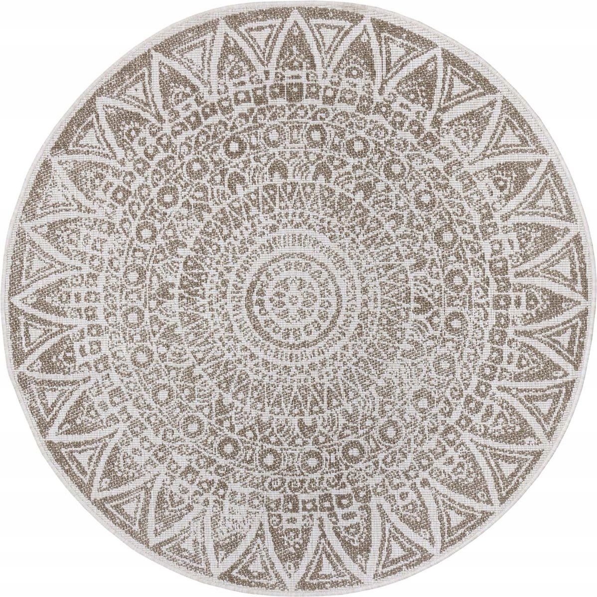  Round carpet for the living room 140cm , soft italian ,green creamy pattern mandala