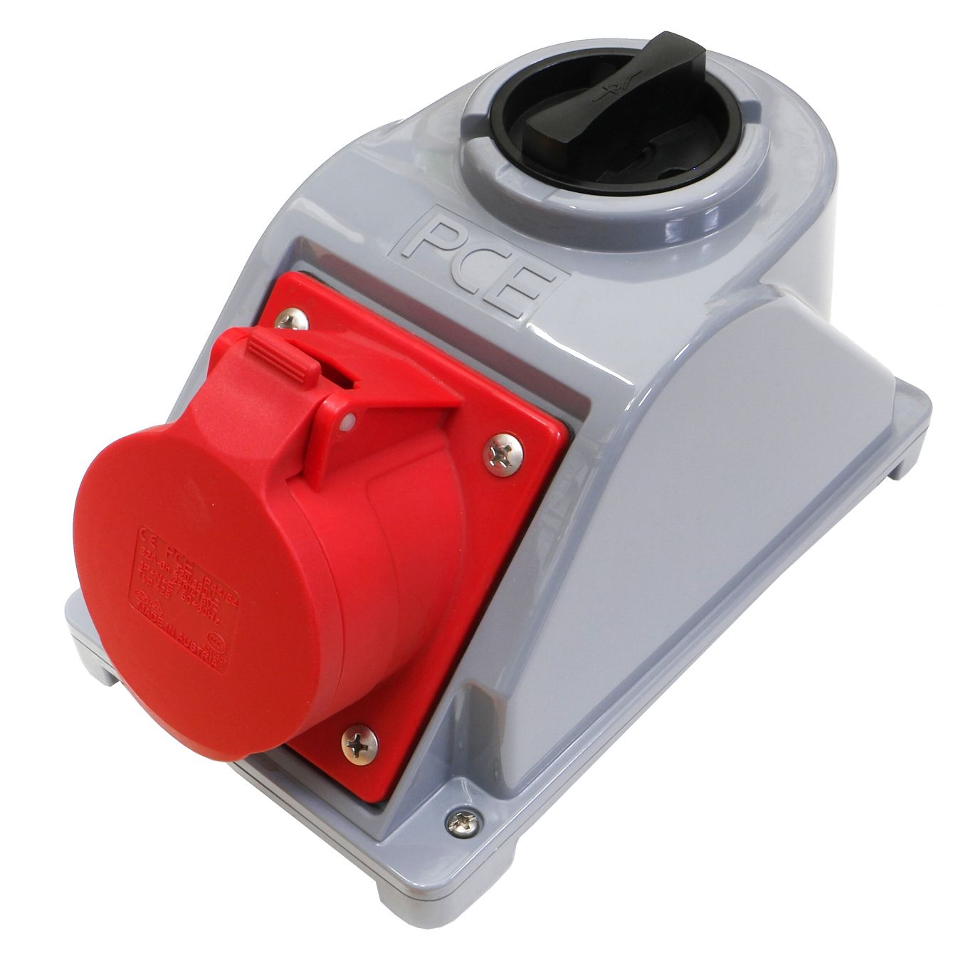  Taisns spraudnis 16a z/u uni-schuko melna krāsa wt-40