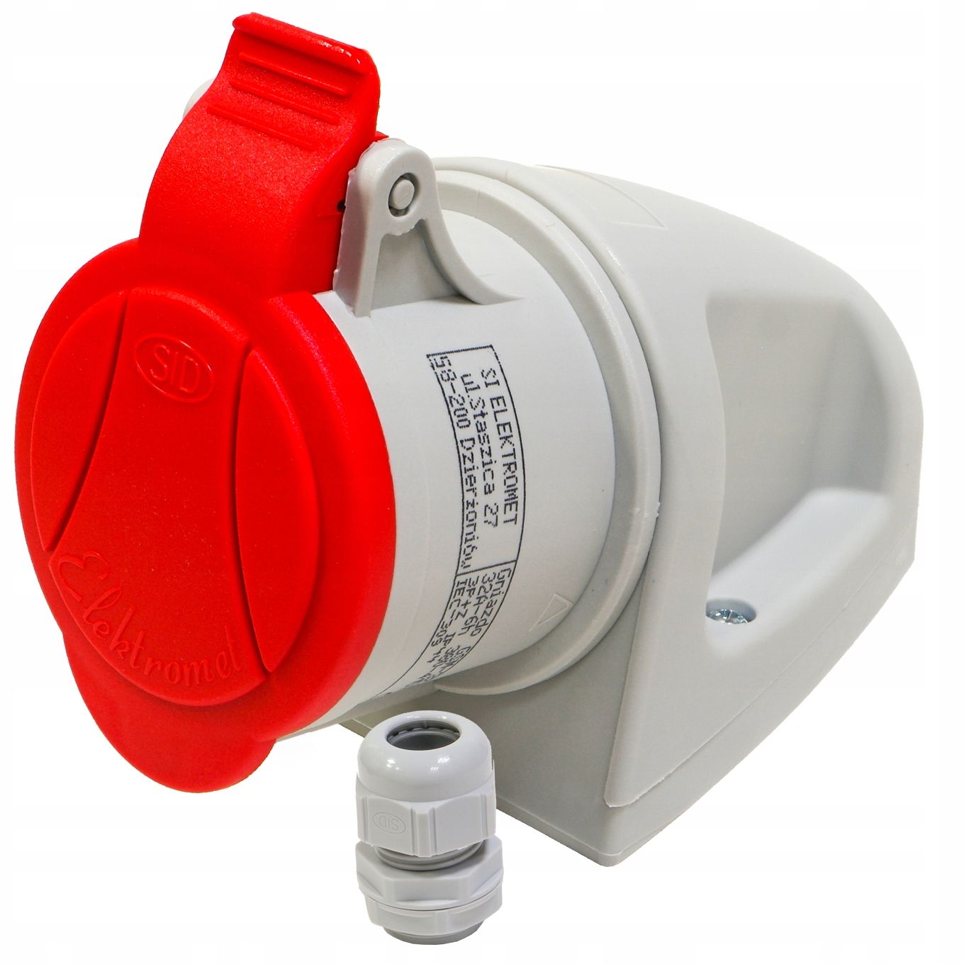  Taisns spraudnis 16a z/u uni-schuko melna krāsa wt-40