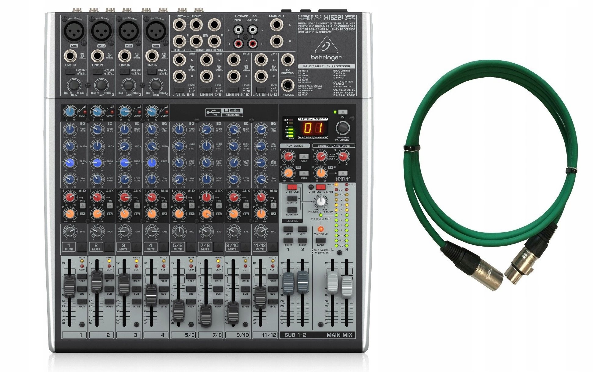  X1204usb mikseris garso 12-kanalų su usb behringeris