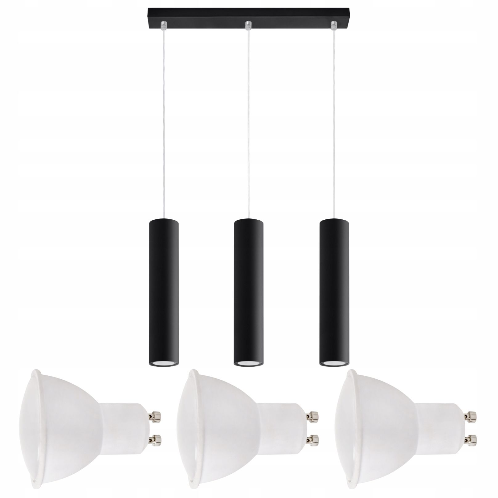  Piekarināma lampa bellix melns zeltaini spīdums tubas uz lentes ēdamistaba x3
