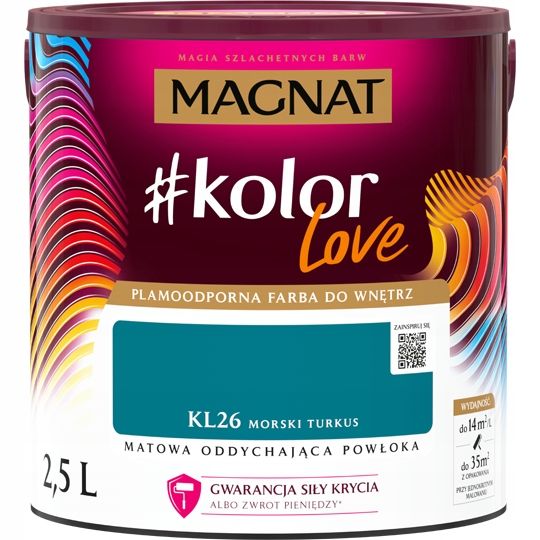  Kvėpuojanti lateksiniai dažai magnatas #kolorlove šviesa pelenų spalvos kl14 2,5l