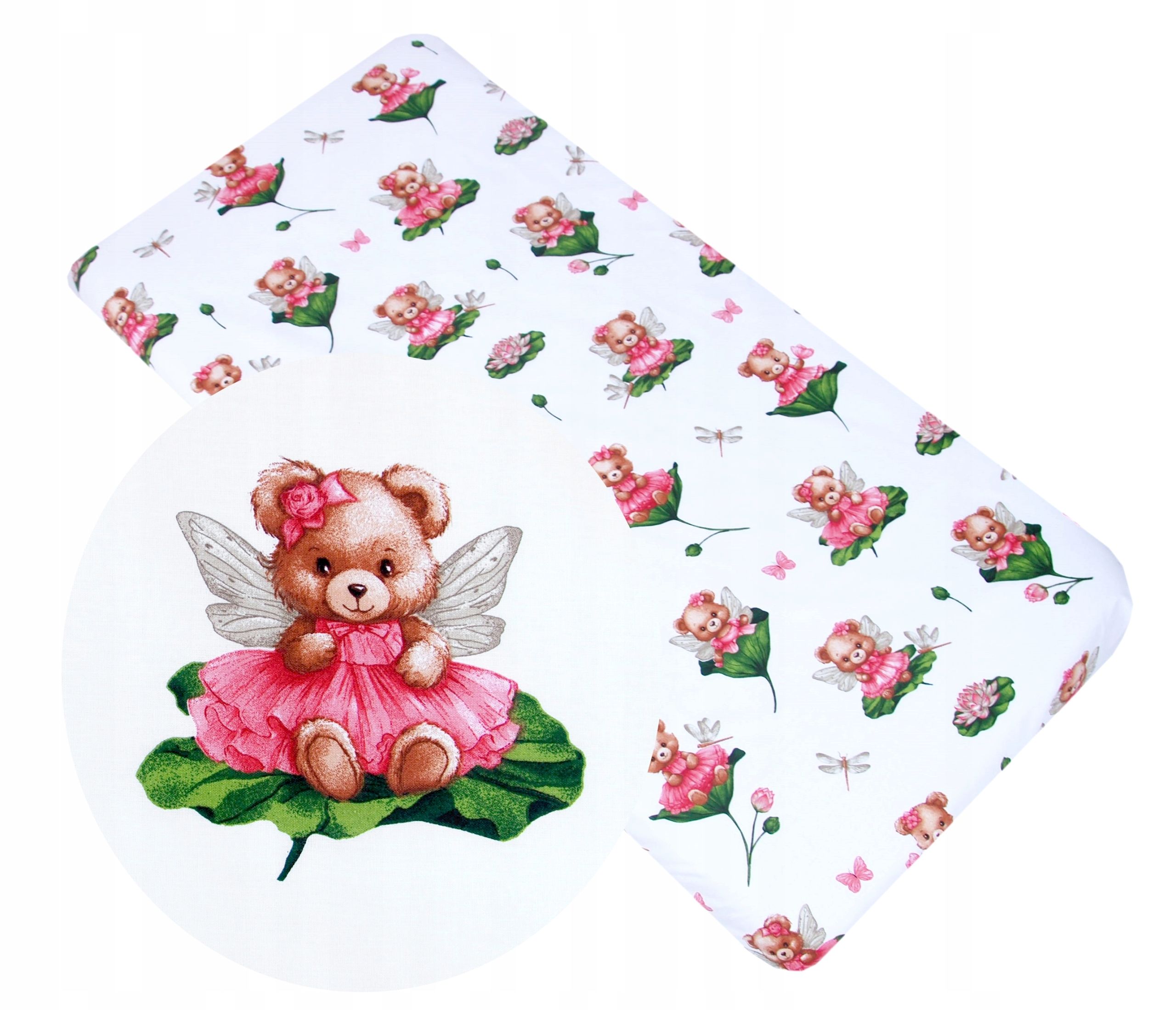  Babylux laken mit gummizug für die krippe muslin musselin 60x120 teddybären