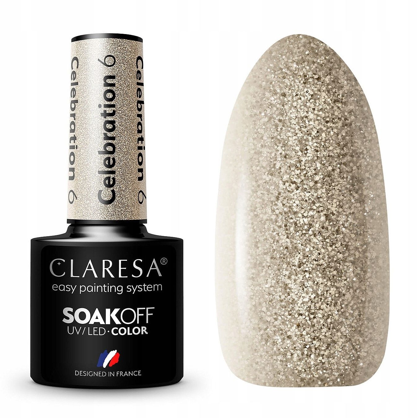  Claresa hübriid küünelakk burgundia glitter pink 554