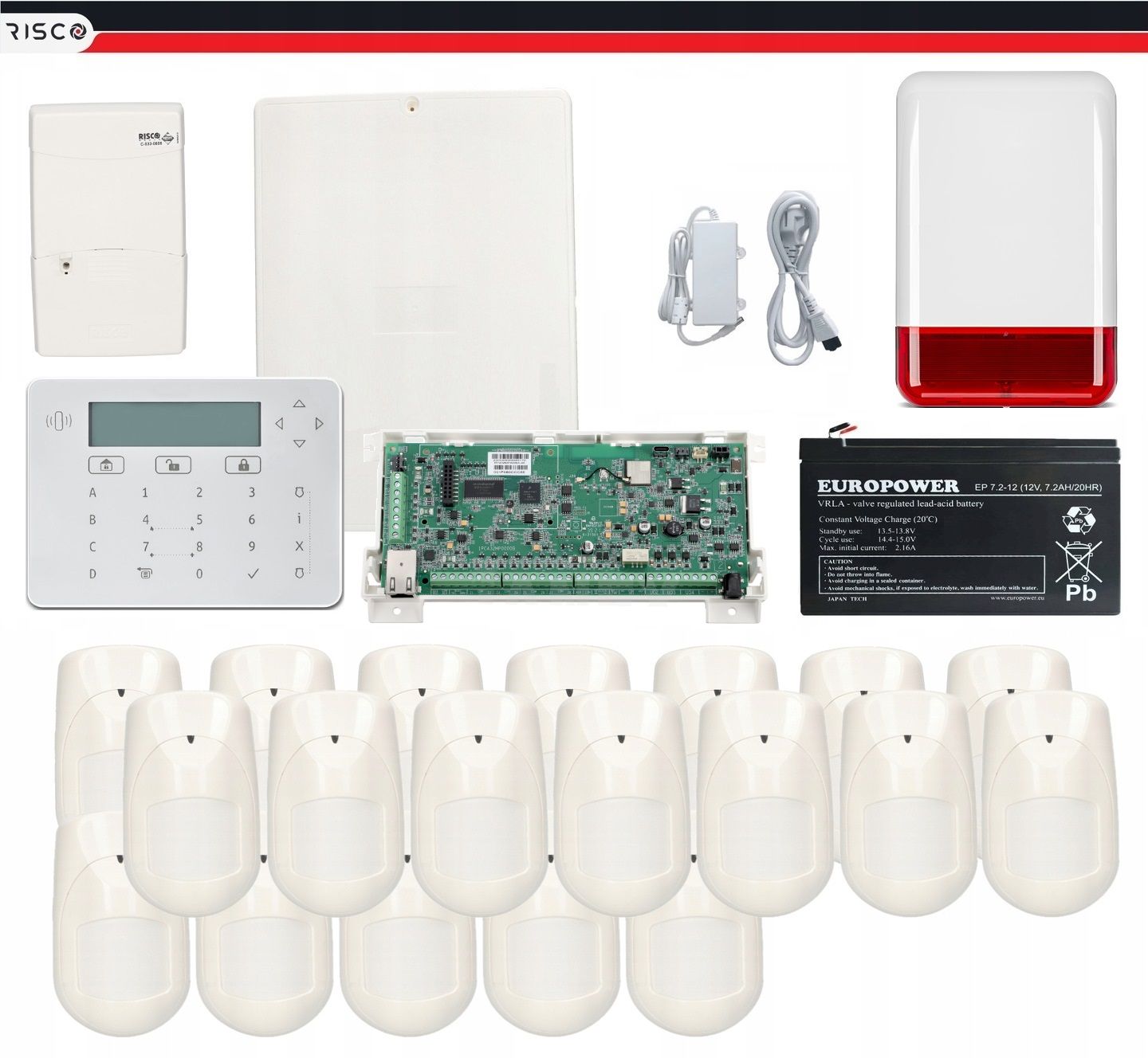  Wireless system alarm lightsys + risco wifi set 7 pir house company