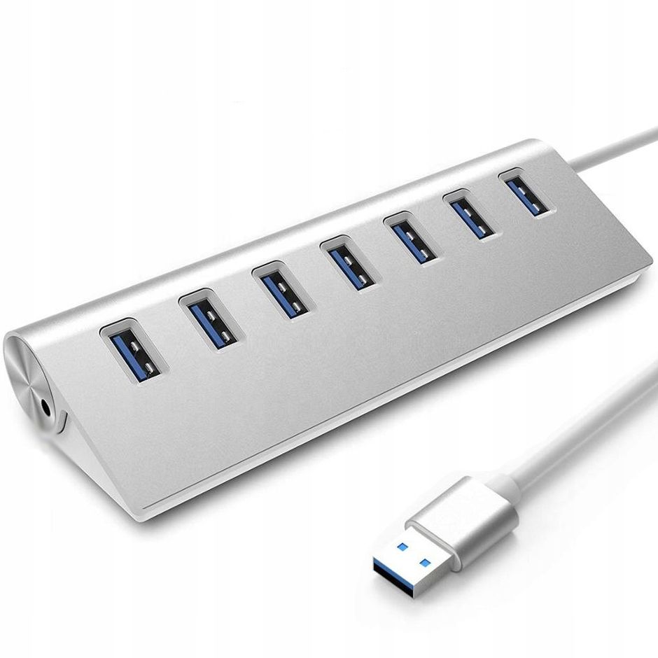  Hub usb skirstytuvas skirstytuvas prievadų aktyvusis maitinimo šaltiniai stikliukai 7x usb 3.0