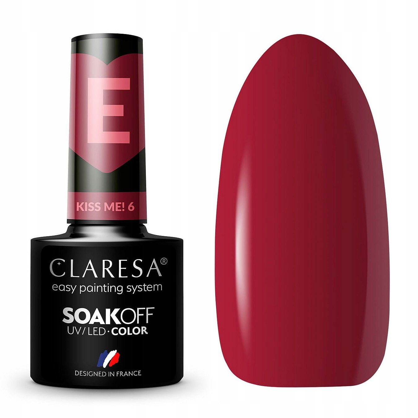  Claresa hübriid küünelakk burgundia glitter pink 554