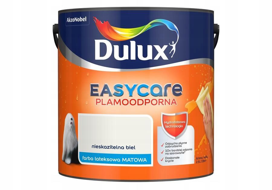  Dulux easy care krāsu aprikoze apaļa 2,5l