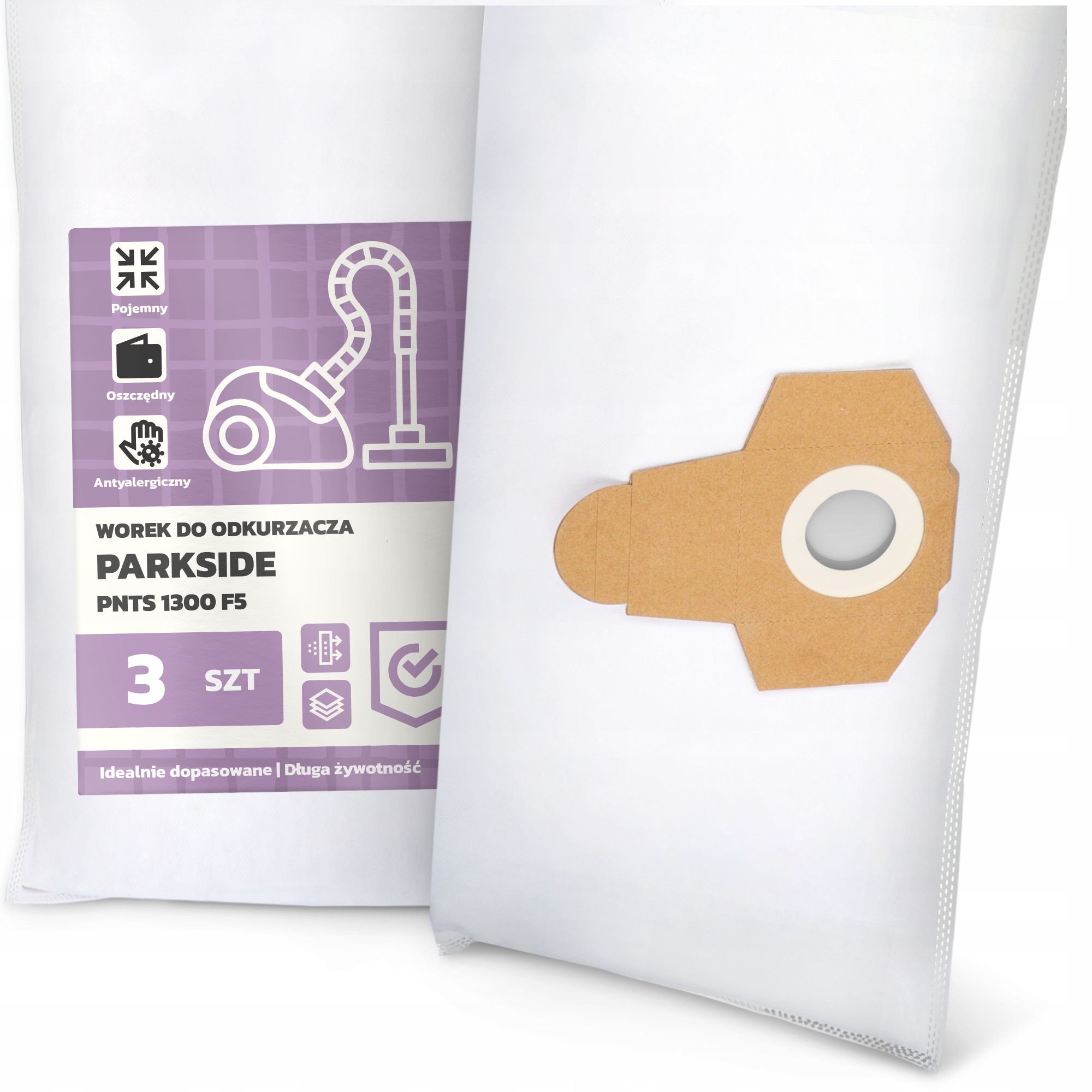  2x bag for a vacuum cleaner parkside pnts 1300 f5 synthetic textiles bags g9