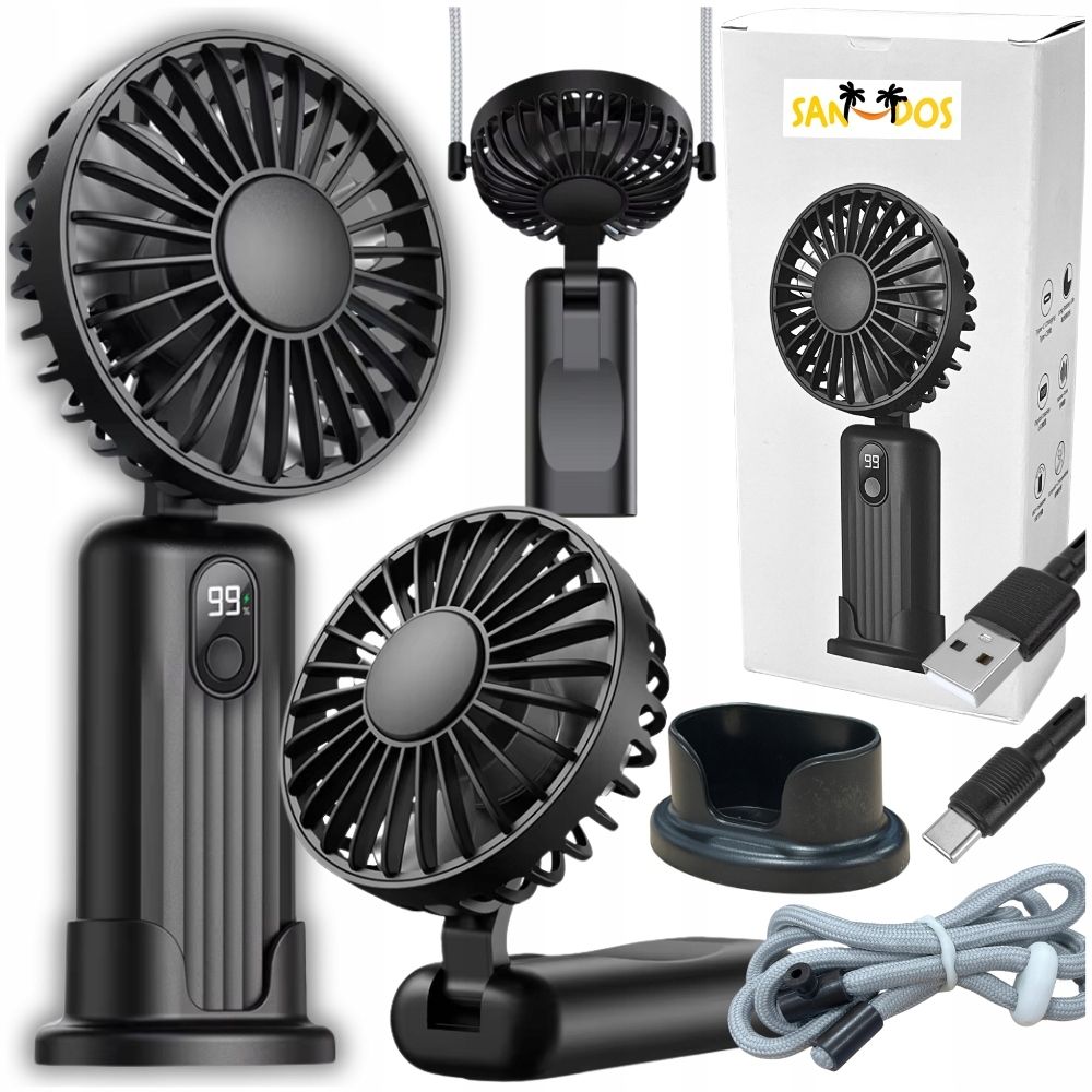  Ventilaator koos klambriga mini tuuleveski usb laetav mobiiltelefon must töölaua