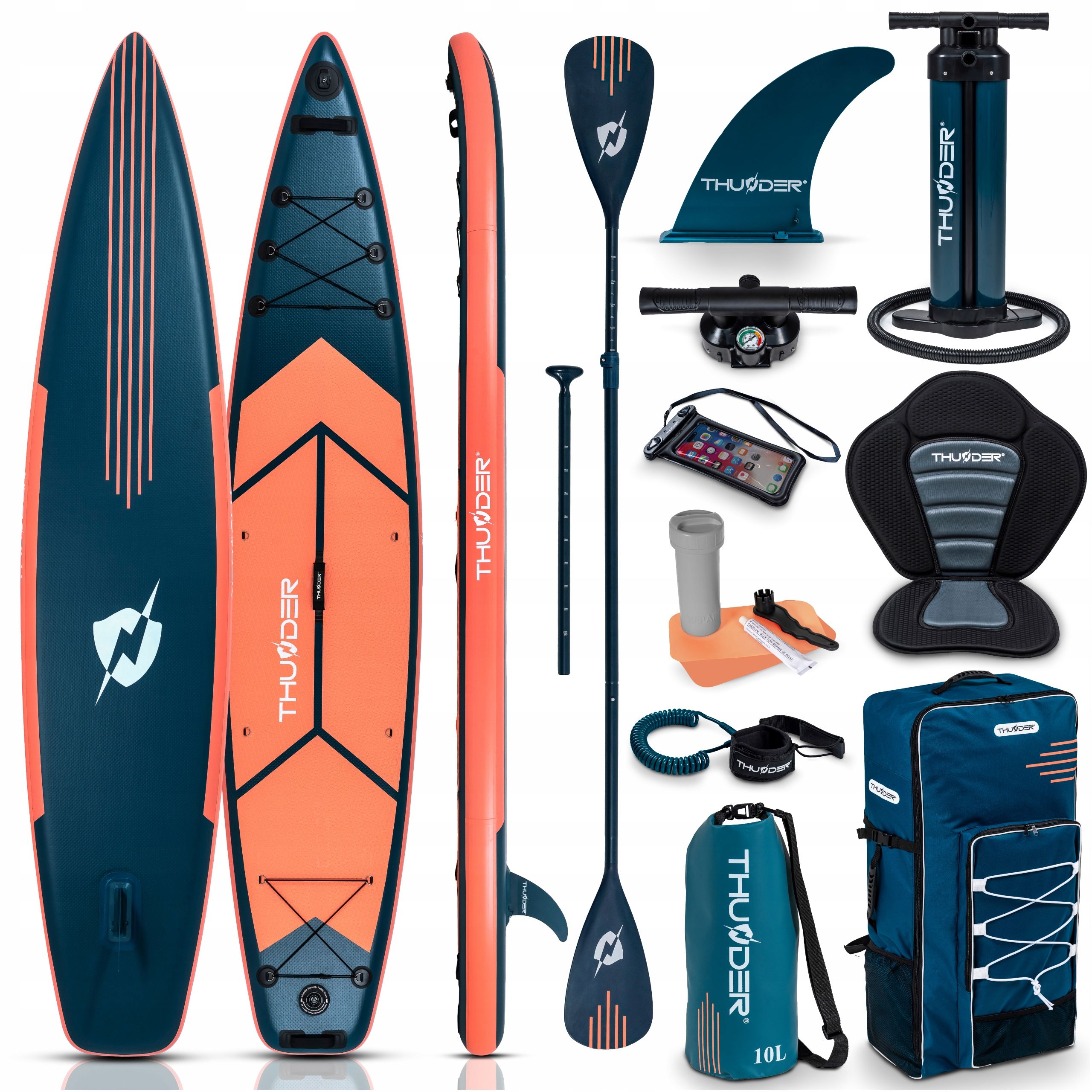  Sup lenta pripučiama plaukimui paddle board 365 cm sėdynė gopro thunder