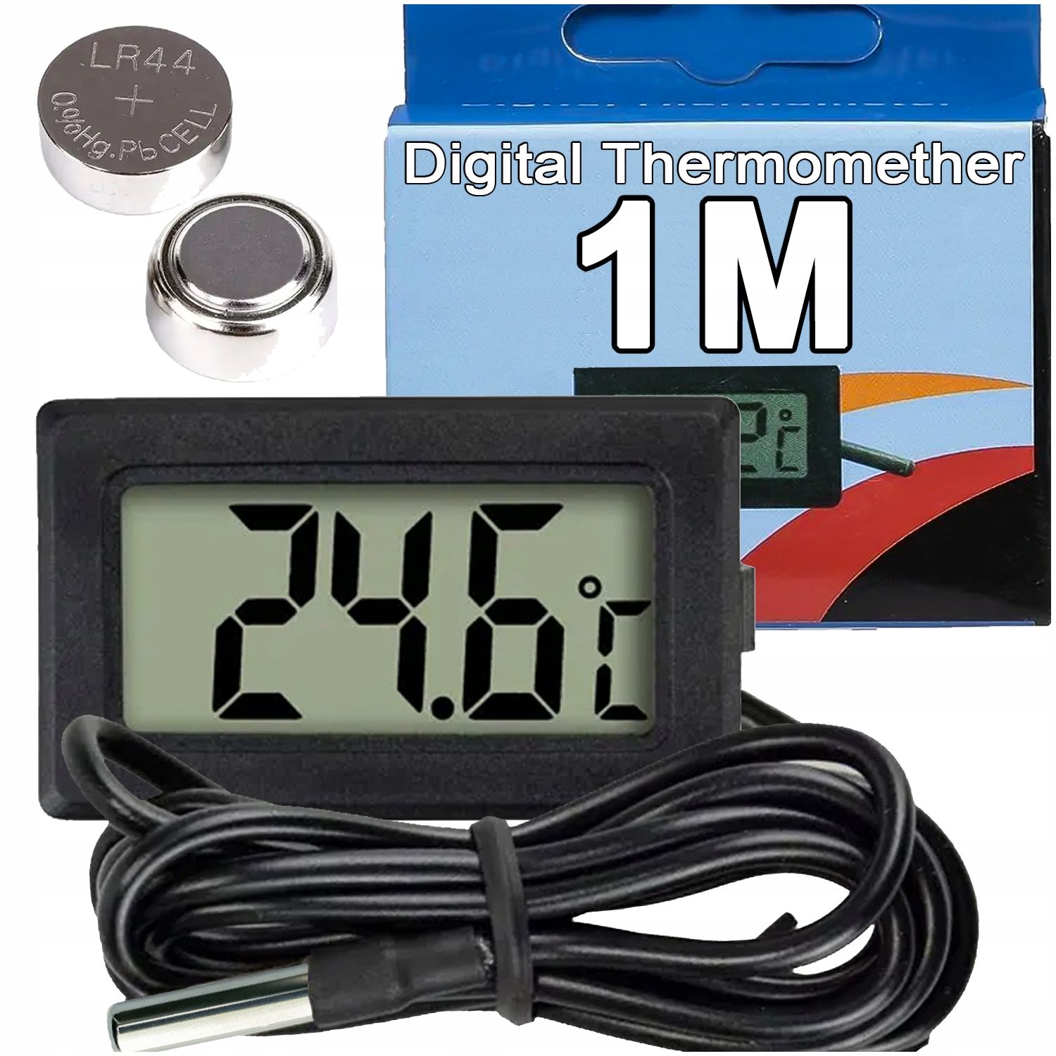  Genau elektronisches thermometer digital bildschirm sonde länge 3m