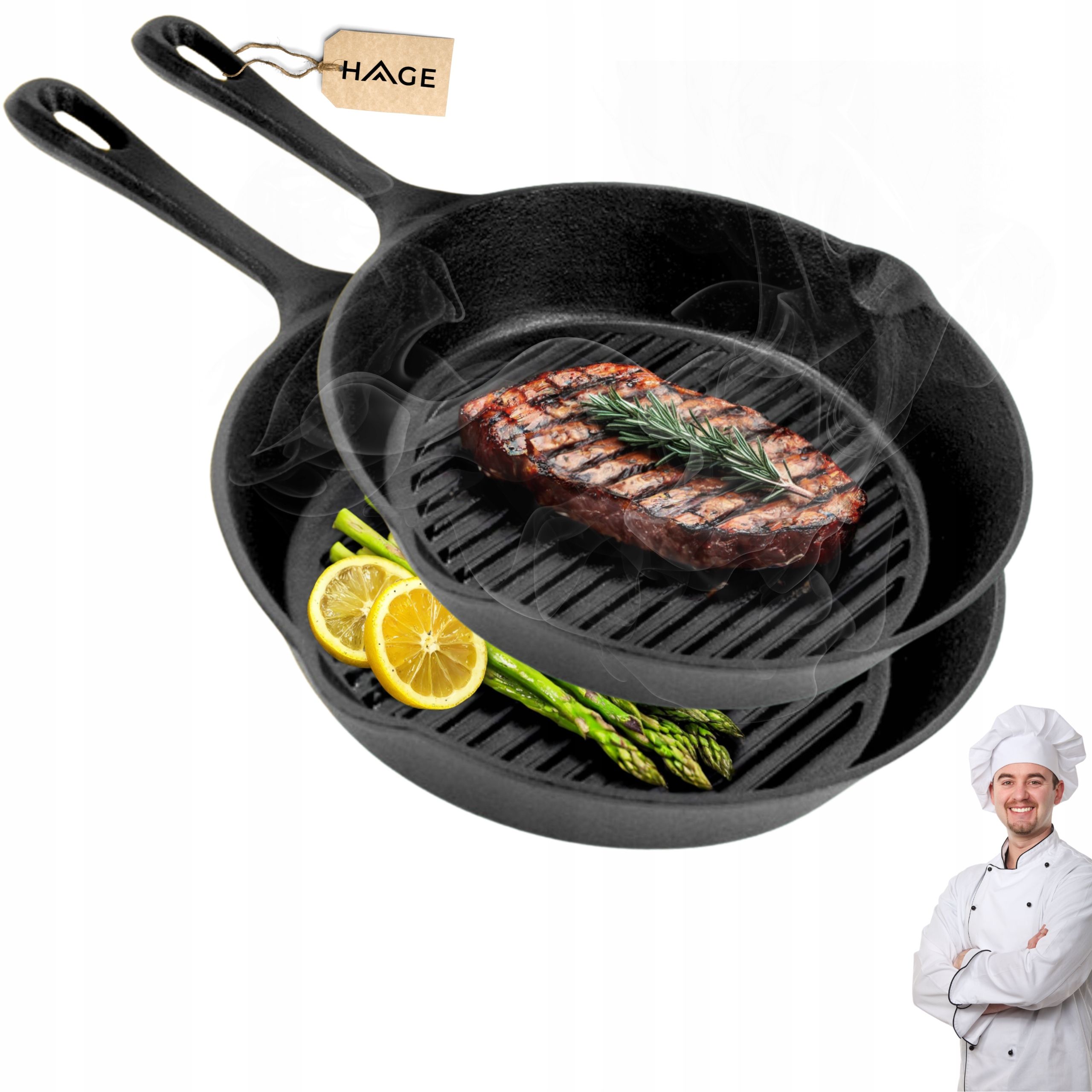  Súprava panvice liatina 16,20,25,30cm indukcia táborák grilovanie plynu panvicu