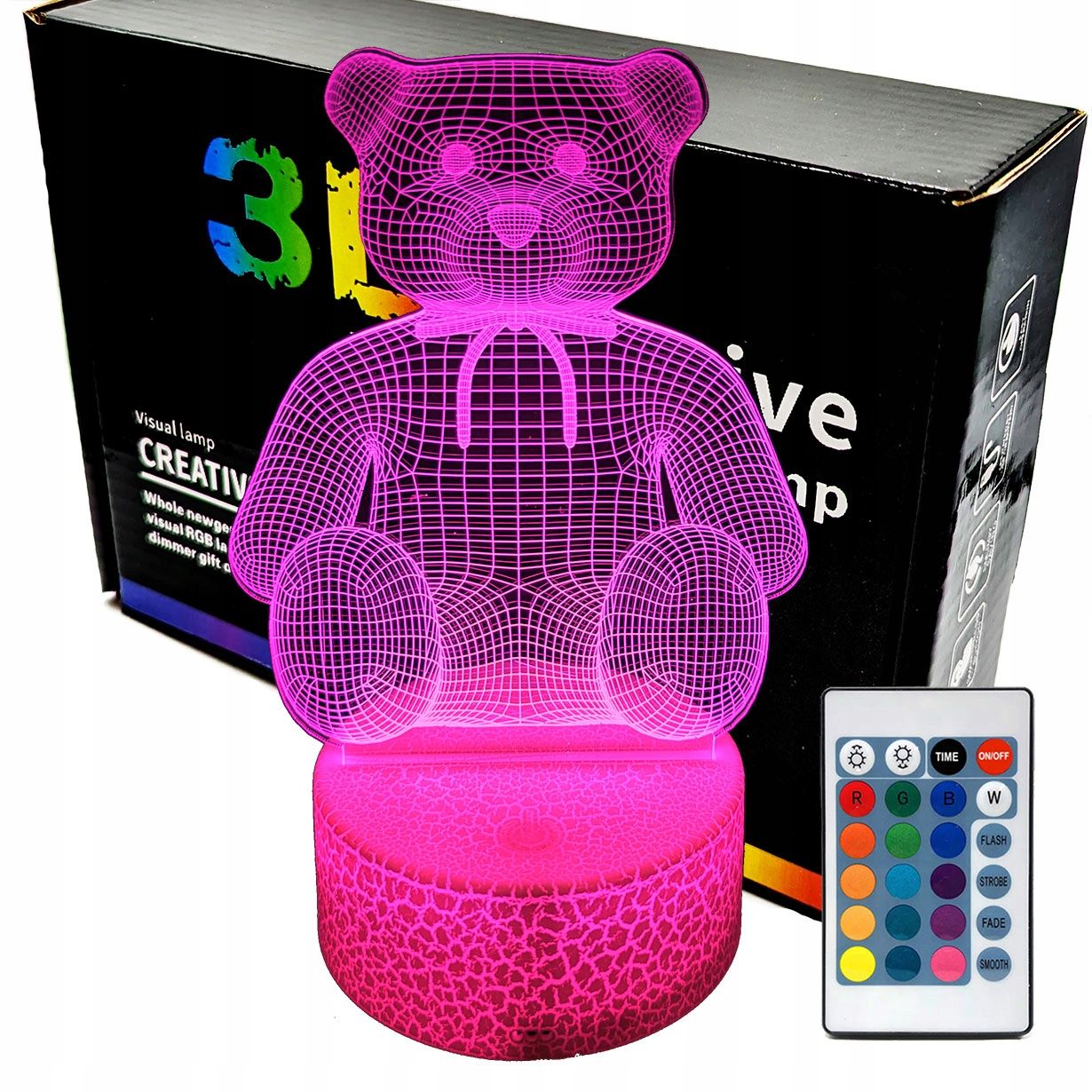  3d naktinė lemputė lempų daugiaspalvis