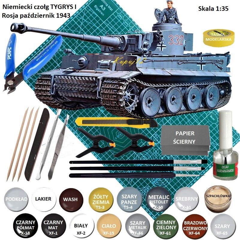  Modell panzer panther panzer panther a + acrylfarben für modelle +....