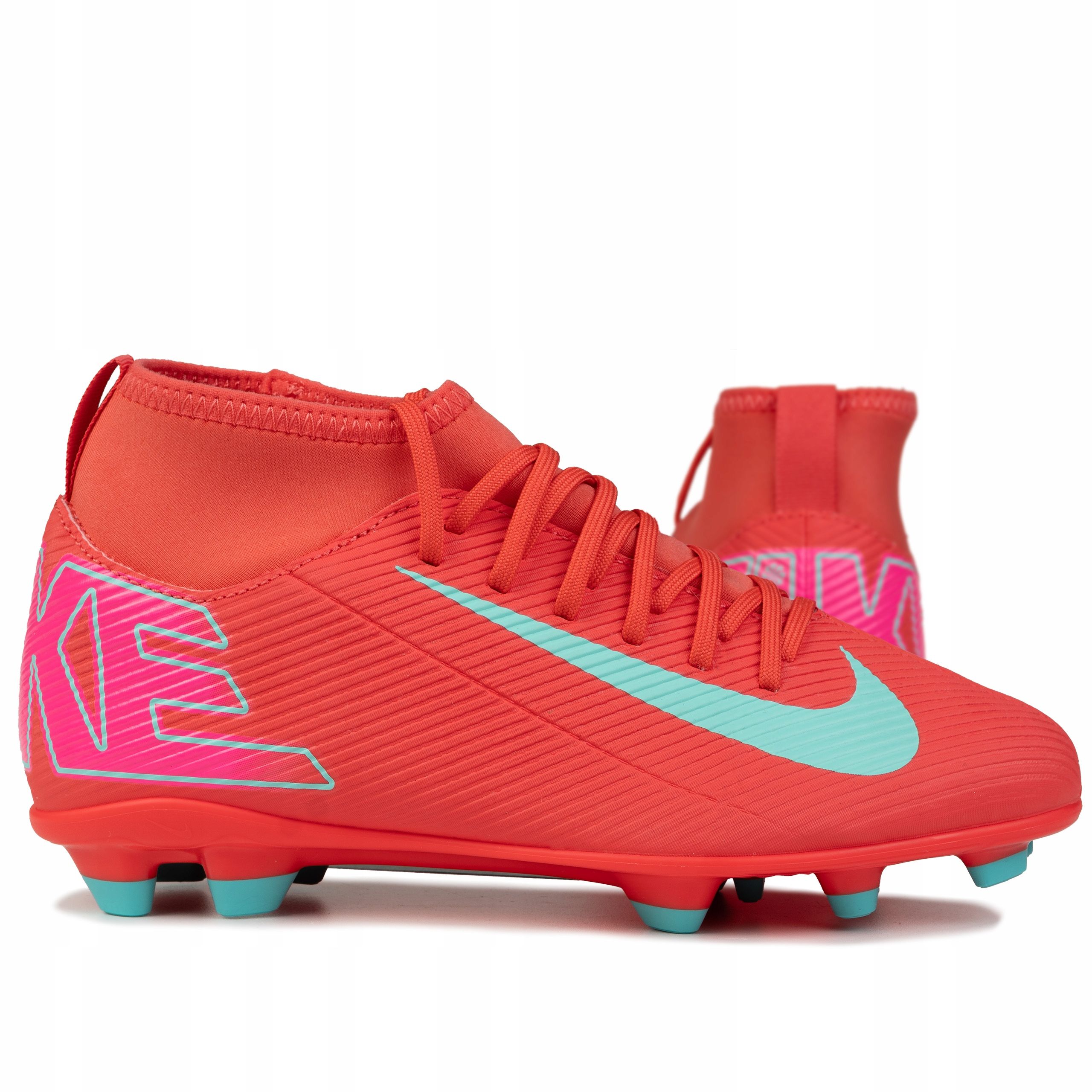  Football boots with spikes nike vapor 14 club fg/mg chlorine blue / laser orange dj2903 484