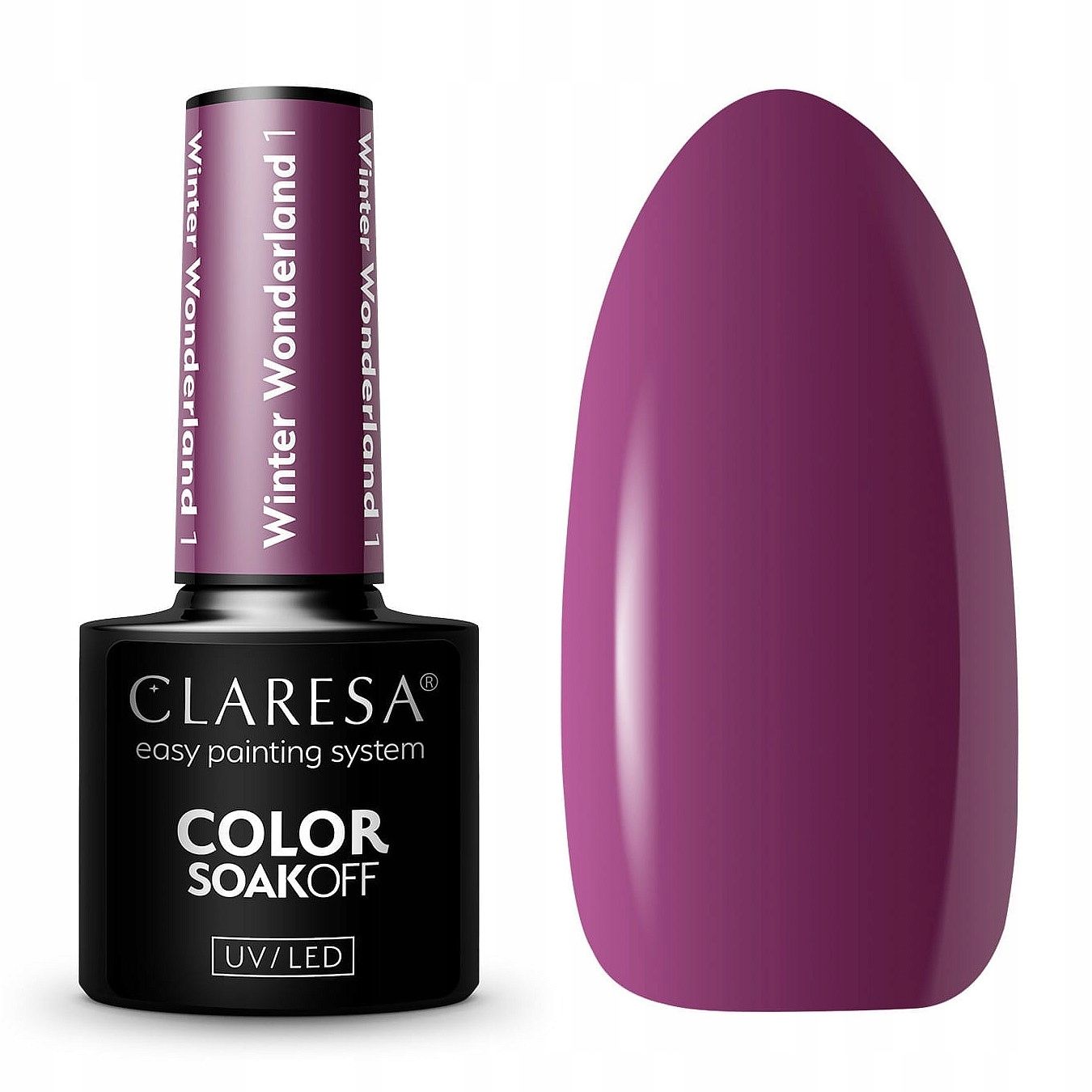  Claresa hübriid küünelakk burgundia glitter pink 554