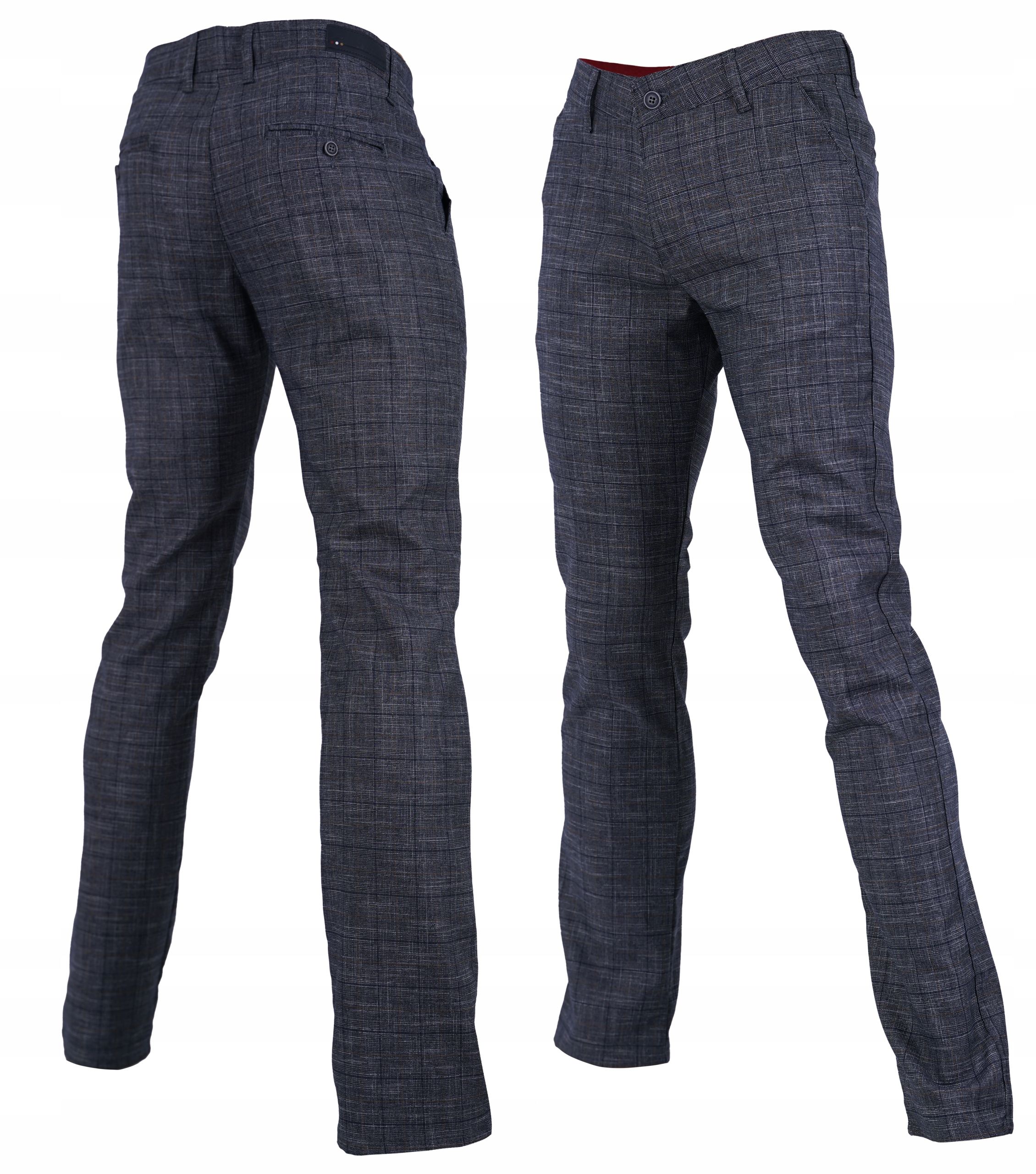  Herrenhosen kariert elegant grau 32 86-88