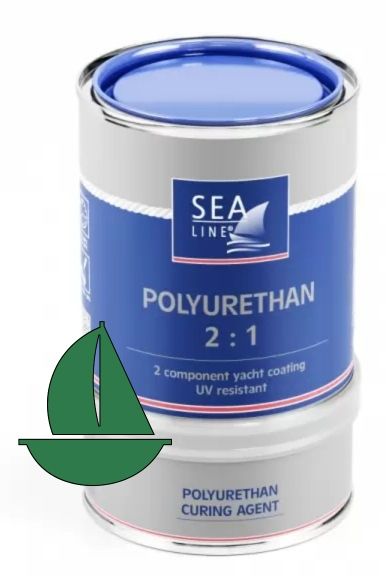  Sea-line poliuretaniniai dažai 2k 2:1 paviršius jachtos žalias 750ml