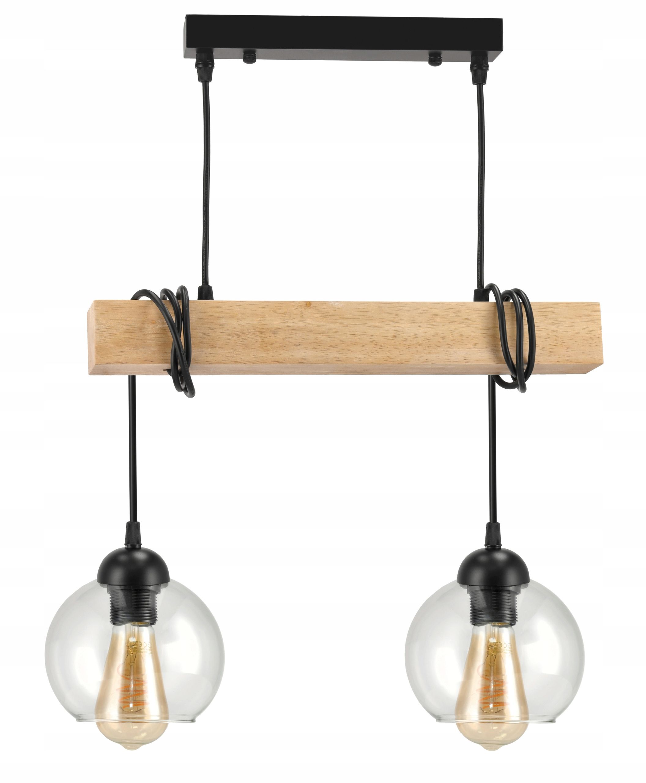  Stropné svietidlo visiace led drevený biala 3xe27 lampa amber jantár