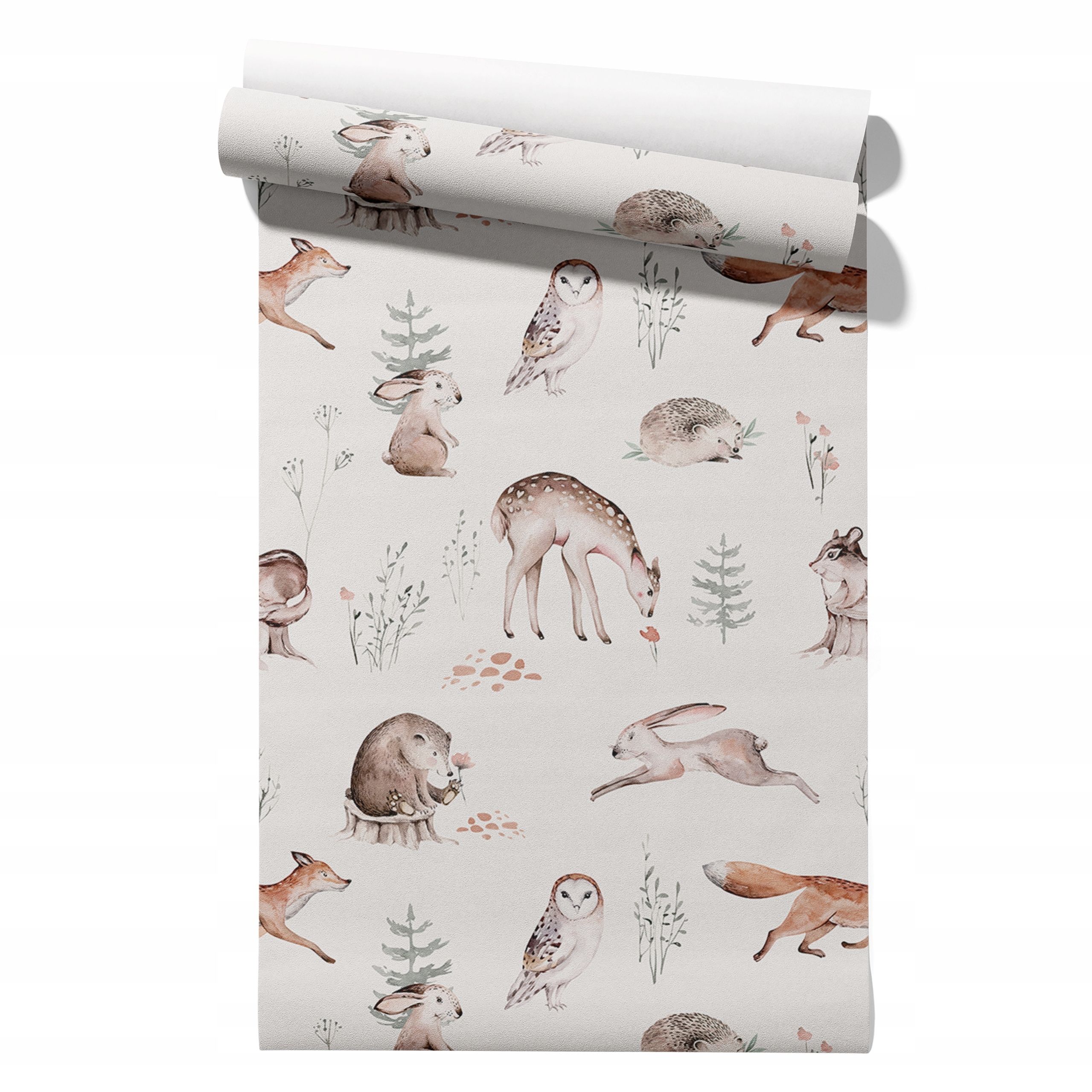  Wallpaper non-woven fabric pastel cherries wallpaper in a roll 50cm x 6,1mb