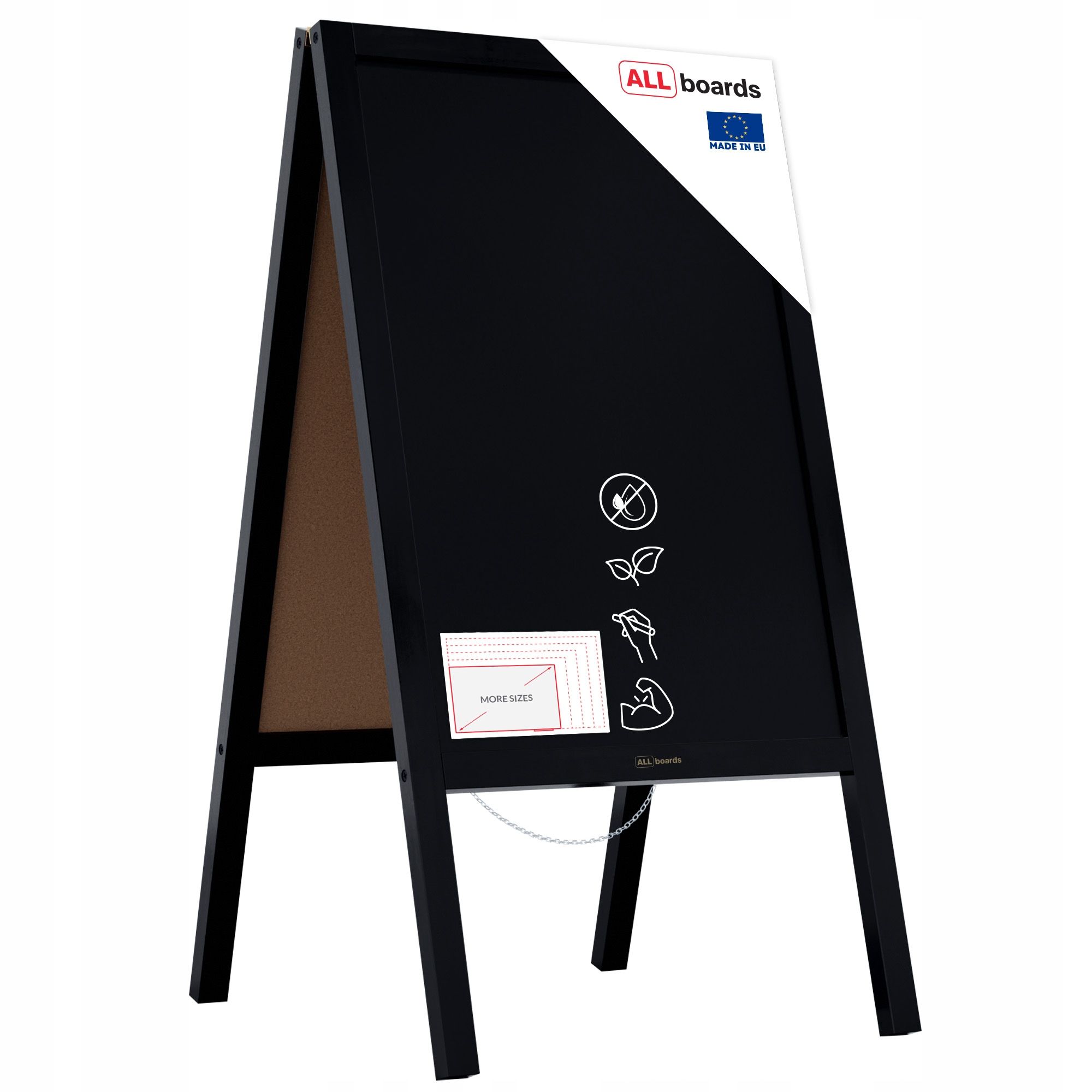  Stojan na křídu propagační černá barva rám 100x50cm stánek