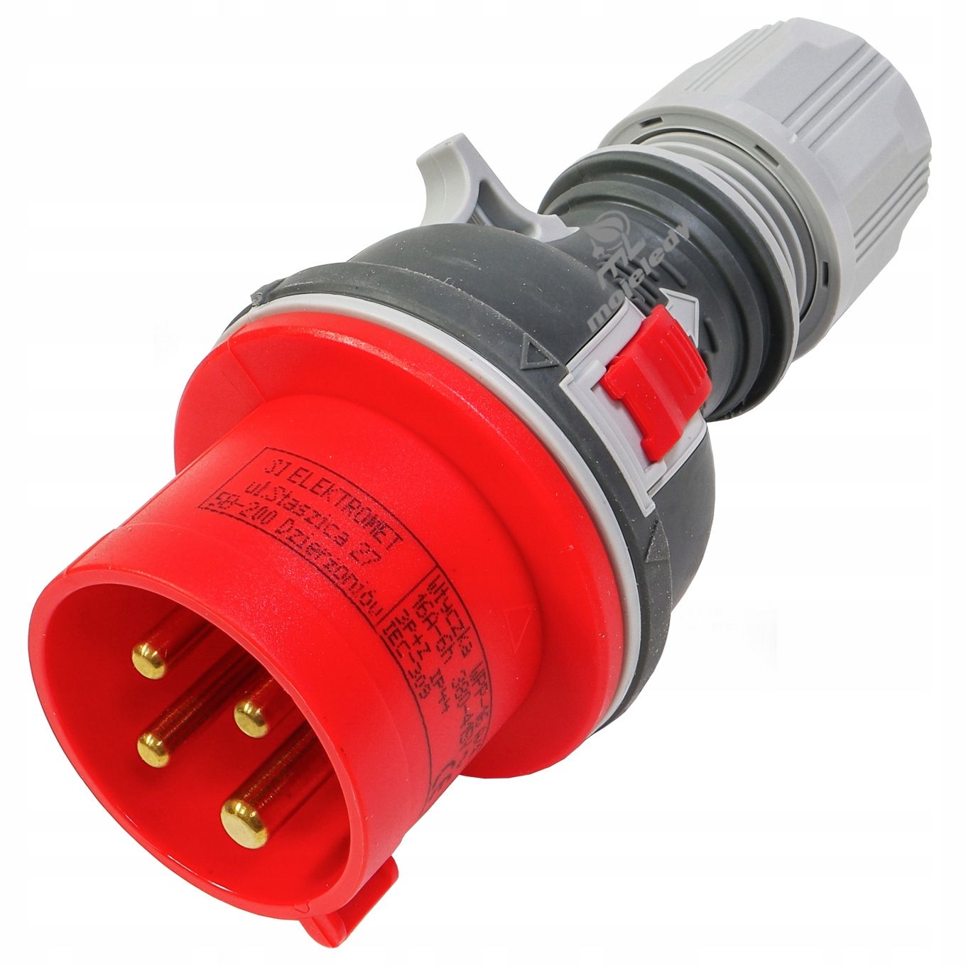  Taisns spraudnis 16a z/u uni-schuko melna krāsa wt-40