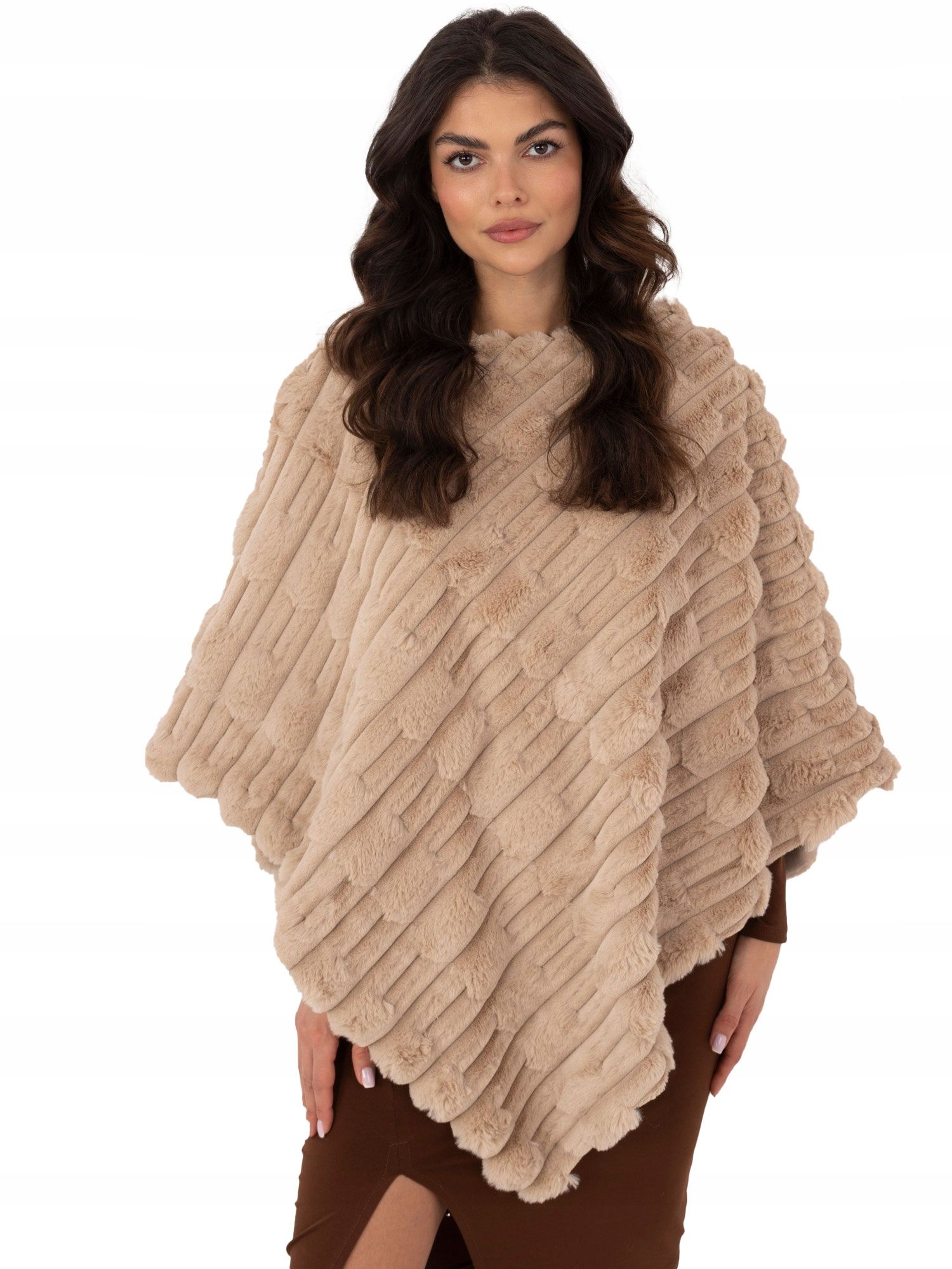  Poncho damen warm pelzmäntel elegant winter