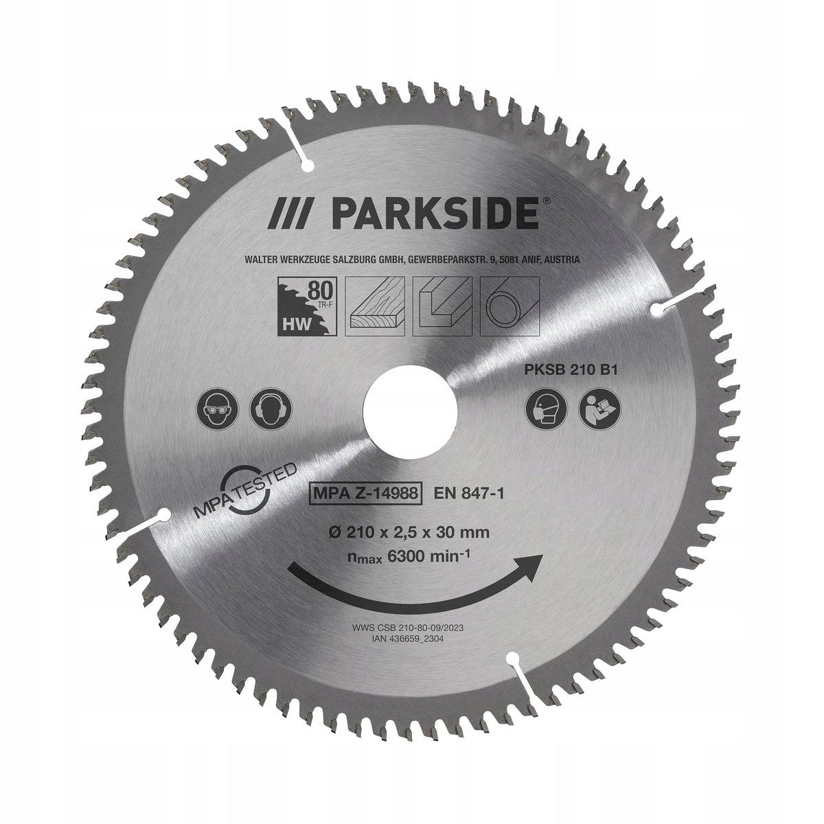  Diskas pjovimui medis i metalo parko pakrantė pksb 1500 a1 210 mm 54 dantys