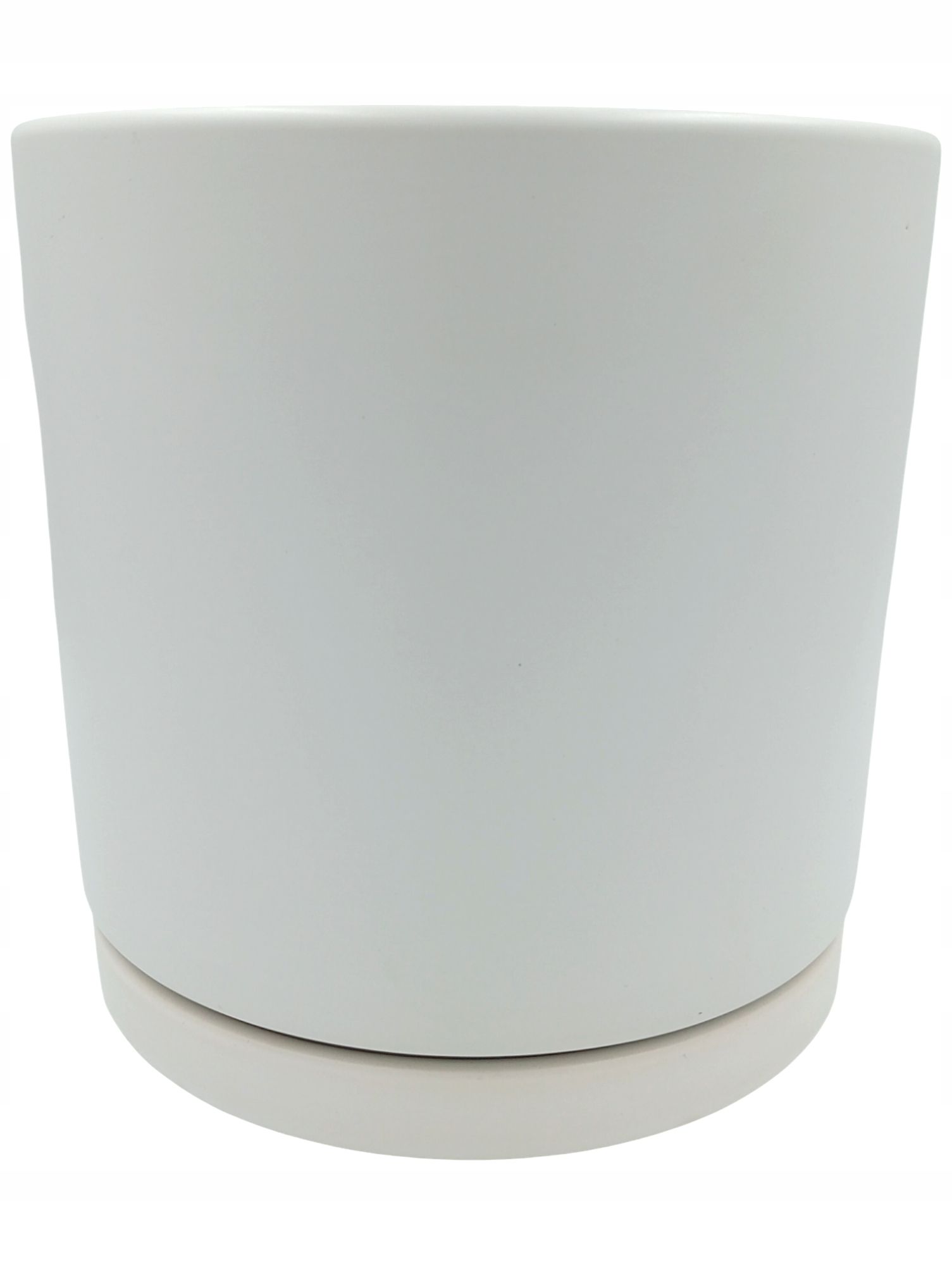  Ceramic flowerpot with stand durable grey lid flowerpot 18 cm