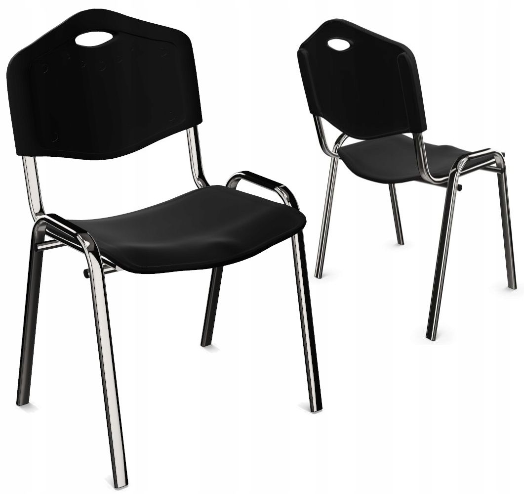  Konferenzstuhl aus kunststoff iso-pl-cr grau
