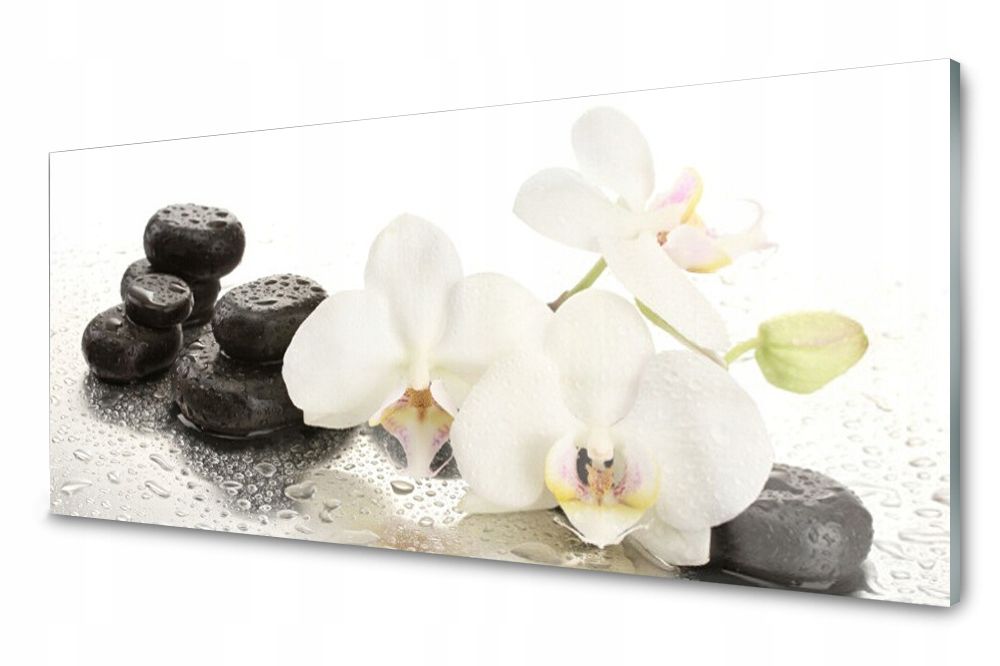  Lacobel glasplatte küche lilien wasser 140x70