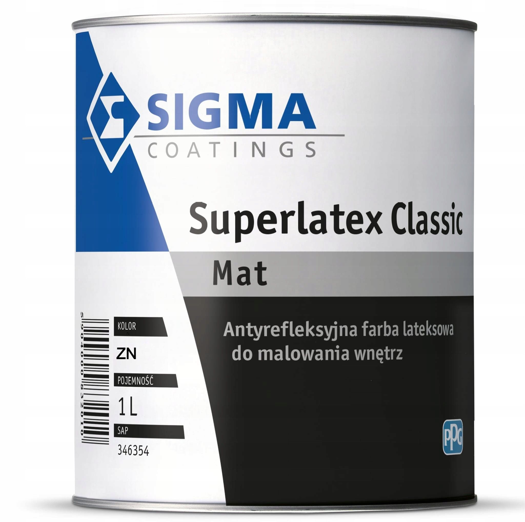  Latexová farba odolný voči škvrnám sigma mat 10l ln