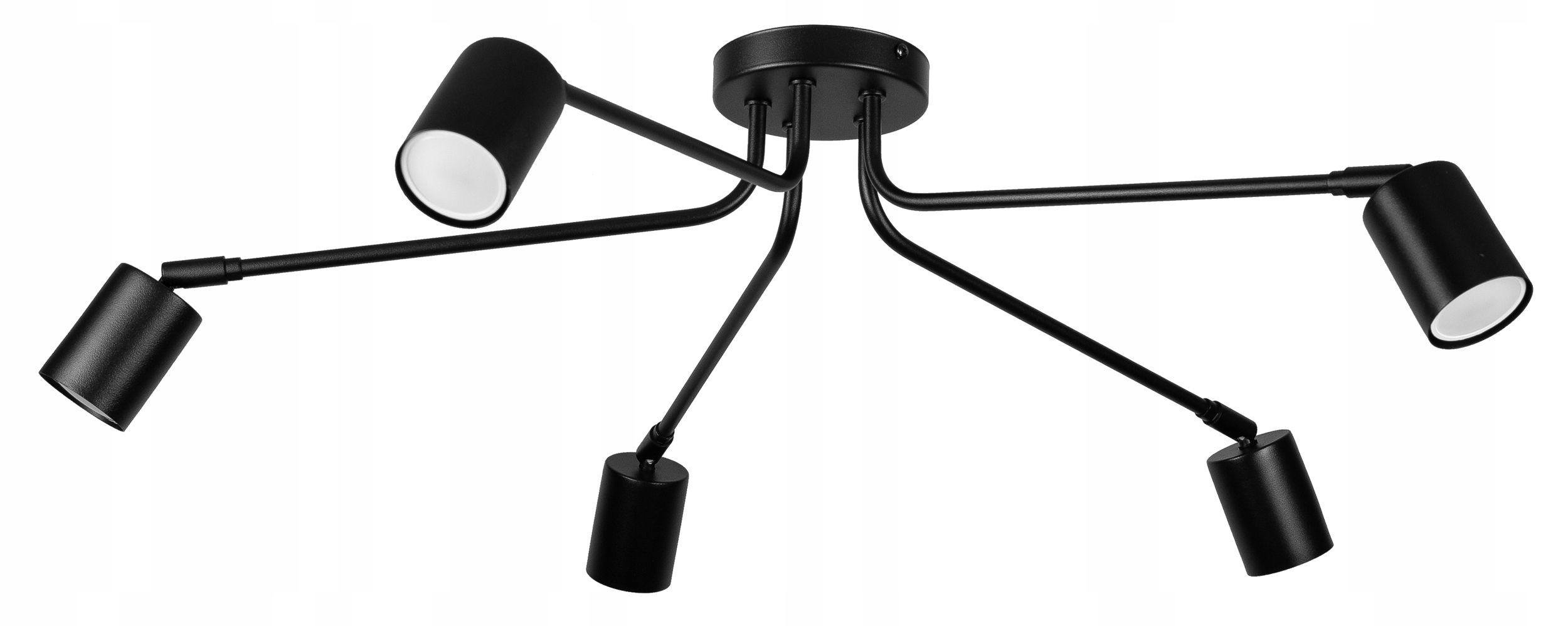  Griestu lampa virspusēji 2xgu10 led spot melna krāsa pārvietojas atstarotājs bēniņu stils